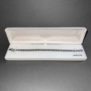 Sterling Silver Tennis Bracelet w/ Diamond Accents